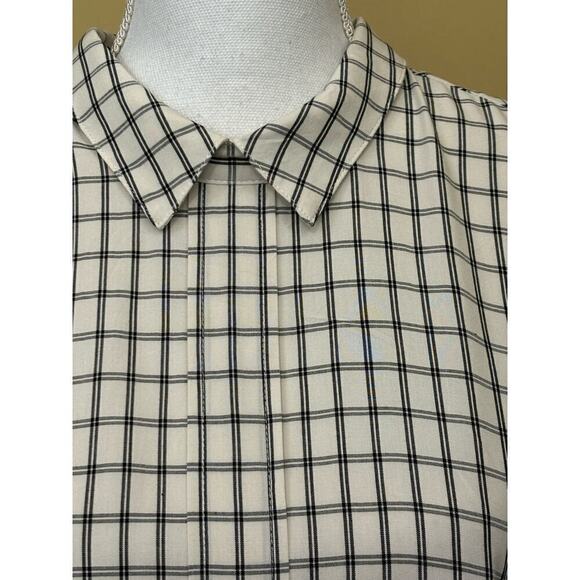 J. Jill white/black windowpane check tunic, large petite, office, classic - Picture 4 of 6